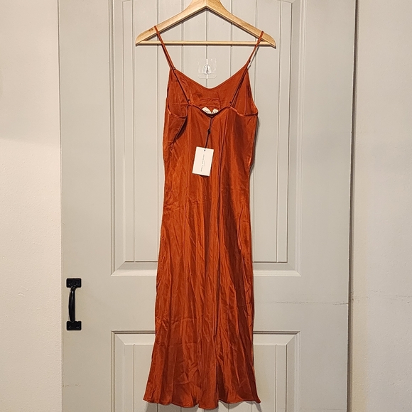 Spell & the Gypsy Collective Boudoir Silk Slip Dress Copper Size M 100% Silk - Picture 6 of 7